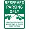 Brady Parking Sign, 24"H, 18"W, Aluminum, 115634 115634 - alternate 1